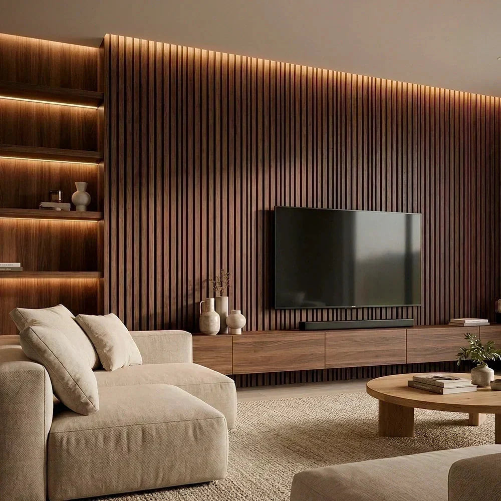 Paneles Acústicos Flexibles de Madera (270 cm × 110 cm)