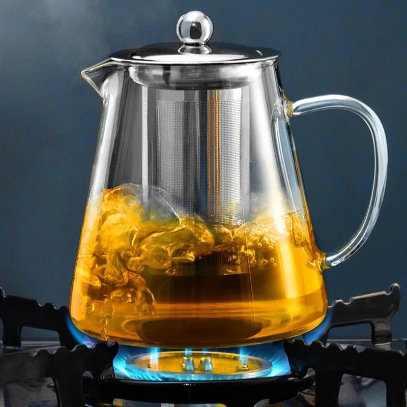 Borosilicate Glass Teapot with Stainless Steel Infuser