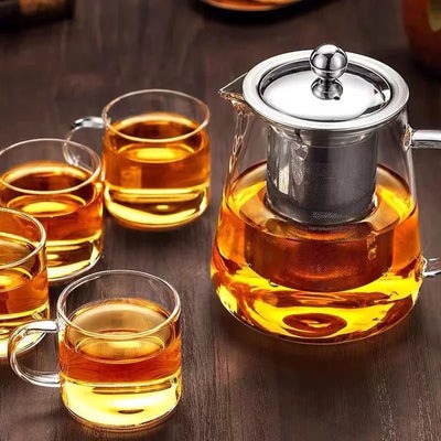 Borosilicate Glass Teapot with Stainless Steel Infuser