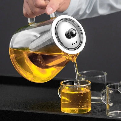 Borosilicate Glass Teapot with Stainless Steel Infuser