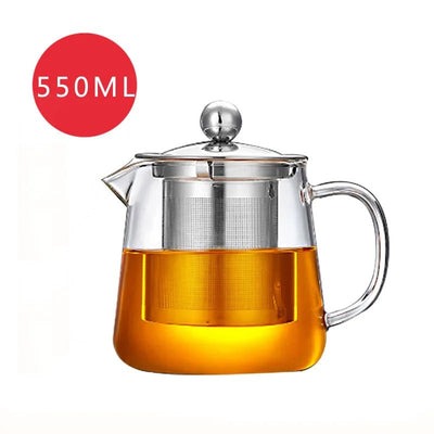 Borosilicate Glass Teapot with Stainless Steel Infuser