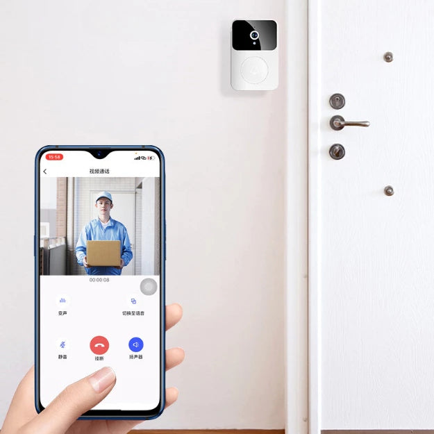 HD Wi-Fi Camera Doorbell – Wireless Smart Home Video Doorbell, Rechargeable