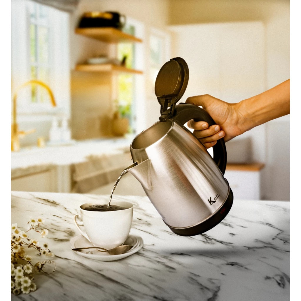 1.8L Stainless Steel Electric Kettle – Silver Jug