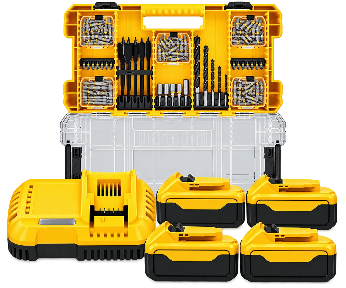 Kit with batteries charger and accessories