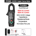 FY385 600A True RMS Digital Clamp Meter with Multimeter