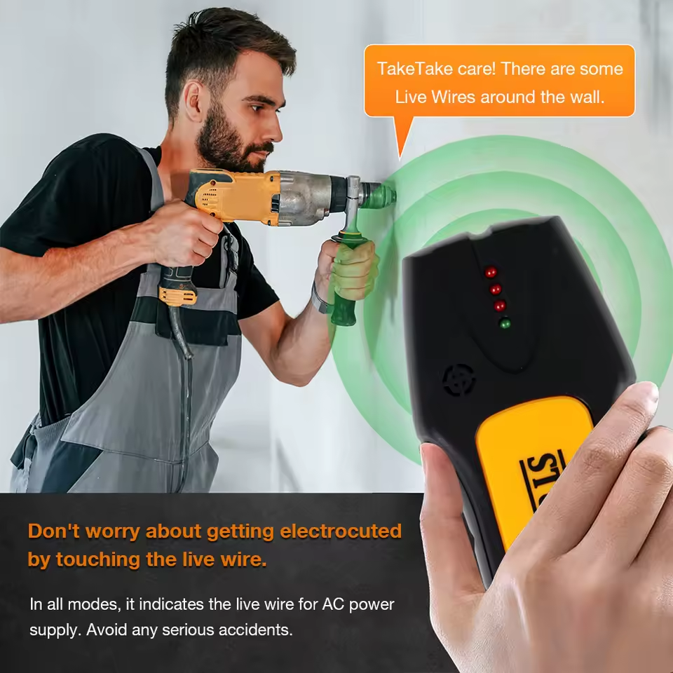 Multifunction Wall Detector with LCD Display & Sound Alert