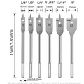 10–20 mm Wood Spade Drill Bit Set with 3-Point Positioning