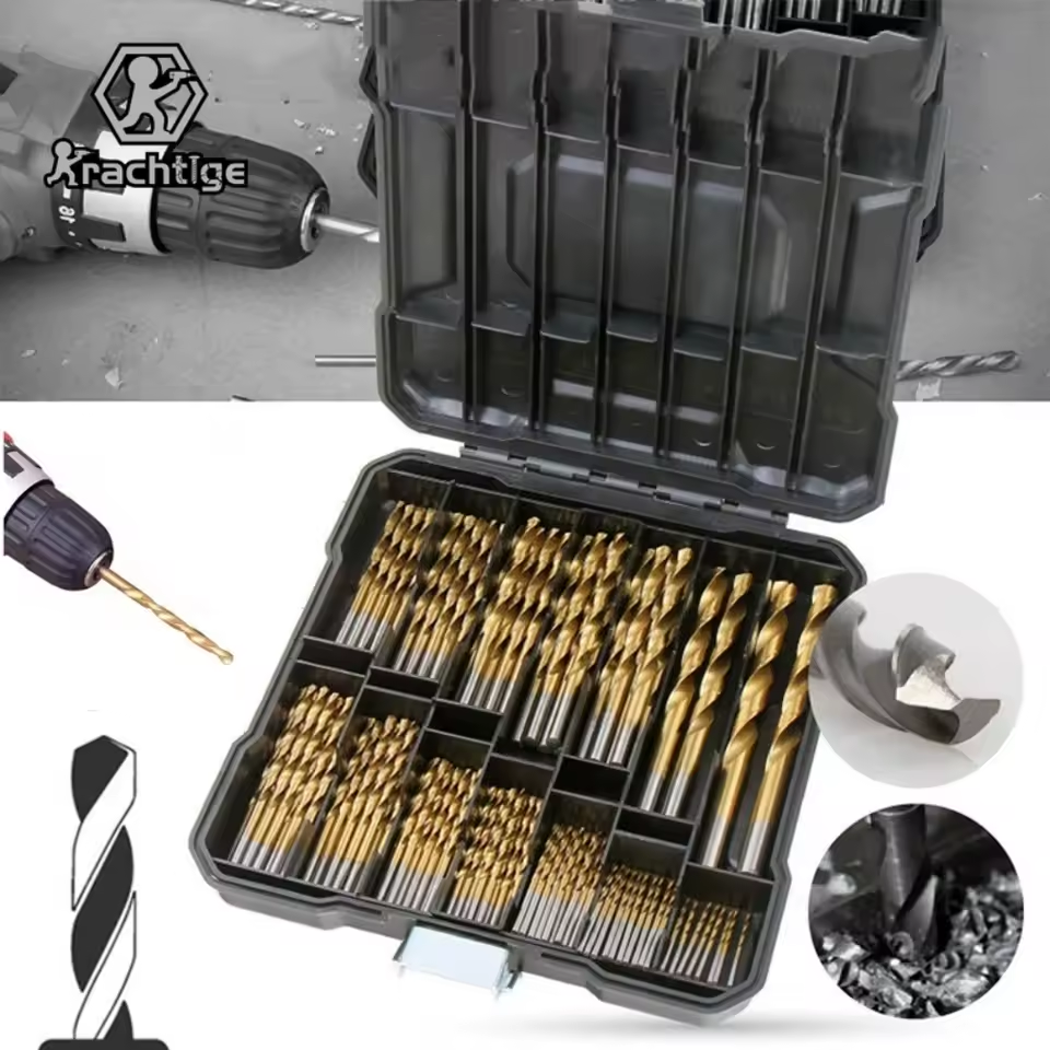 99-Piece Titanium-Coated High-Speed Steel Drill Bit Set