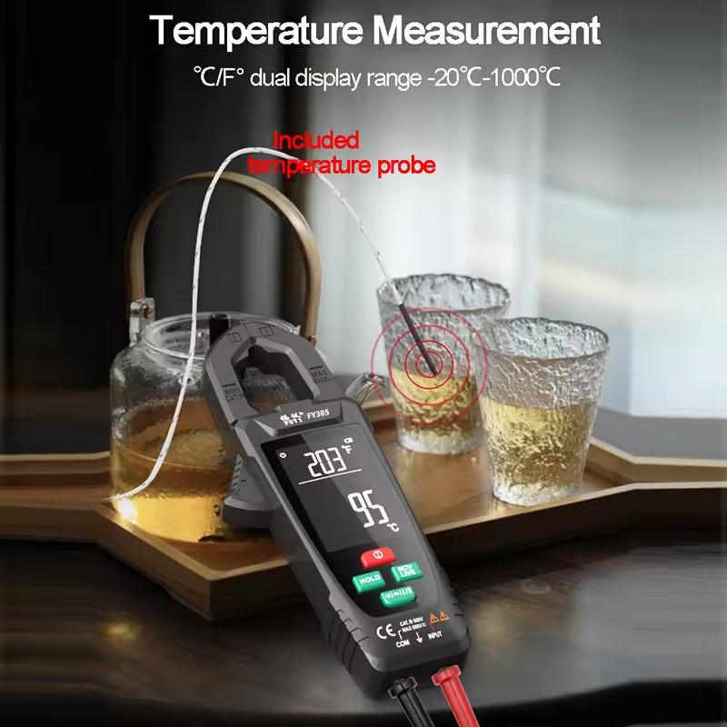 FY385 600A True RMS Digital Clamp Meter with Multimeter