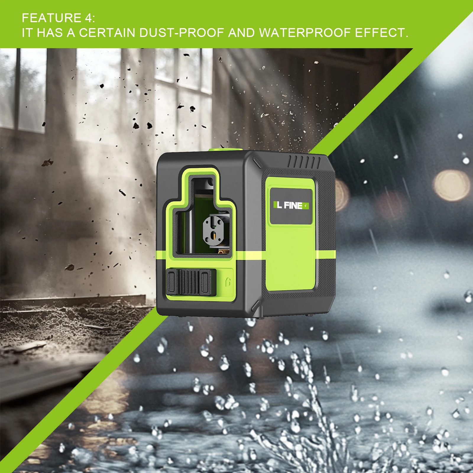 2-Line 360° Self-Leveling Laser Level — Horizontal & Vertical