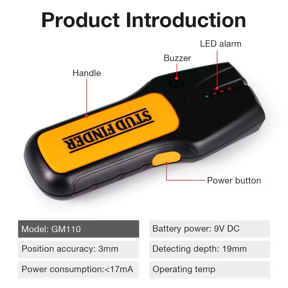 Multifunction Wall Detector with LCD Display & Sound Alert