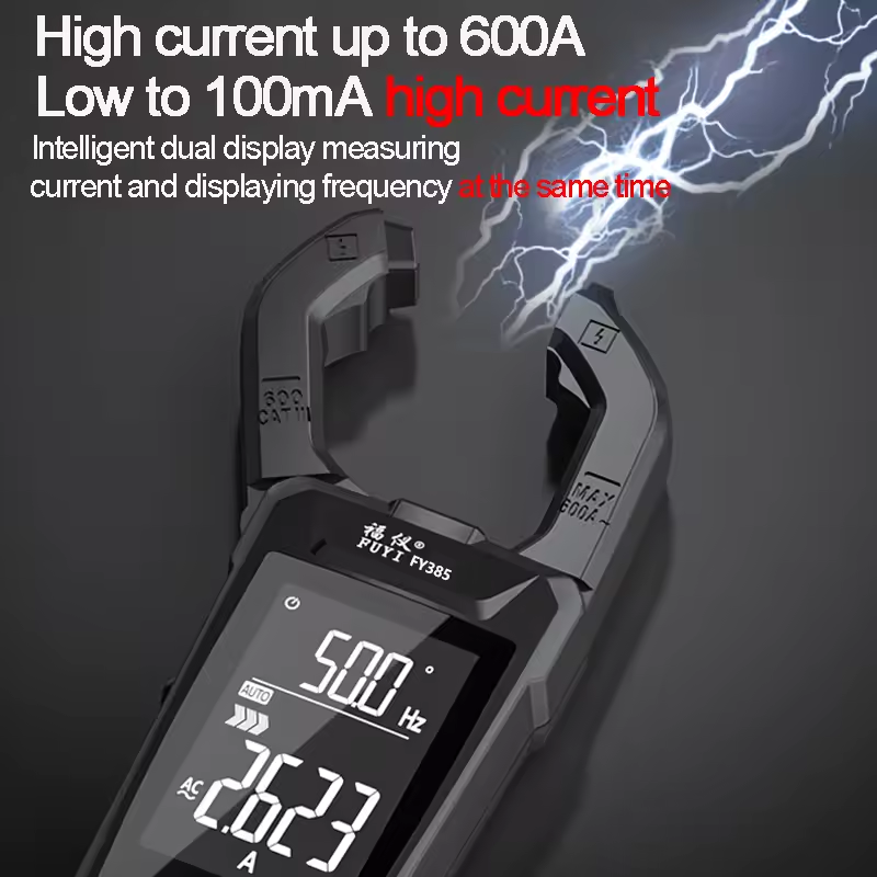 FY385 600A True RMS Digital Clamp Meter with Multimeter